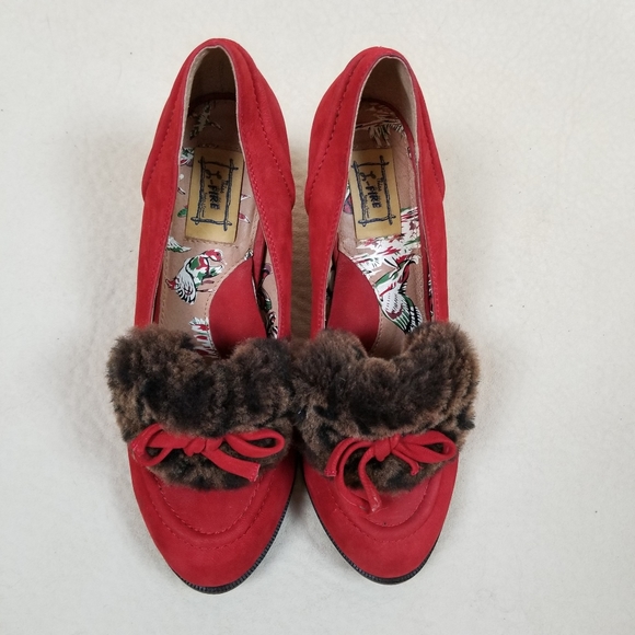 L-Fire shearling bow heels - Picture 3 of 8